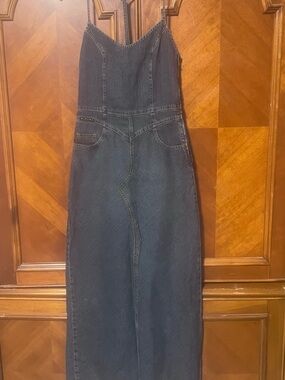 Sisley Dark Denim Backless Maxi Dress (BIN 2-56)